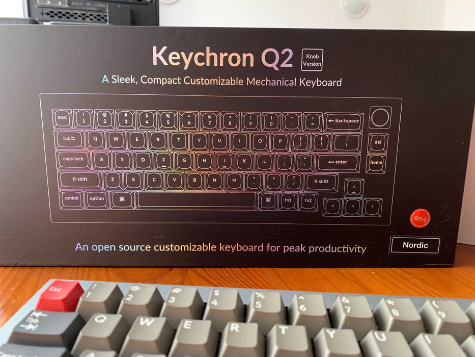 Klawiatura Keychrone Q2 | keycapy PBT Dolch | switche Kailh Box Jade