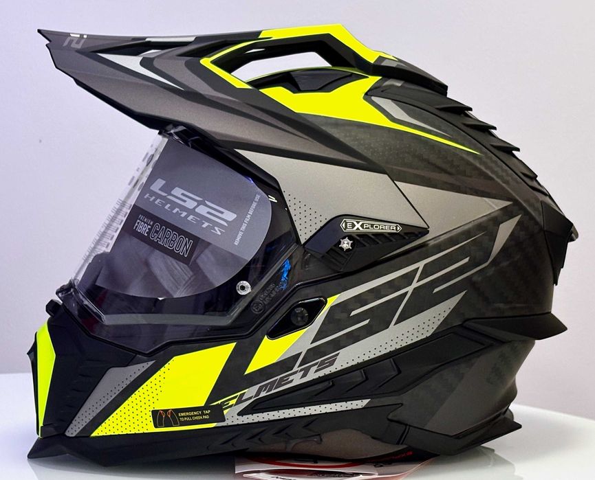 Capacete NOVO LS2 Explorer Carbon Focus Matt (35% DESCONTO) Tam XS