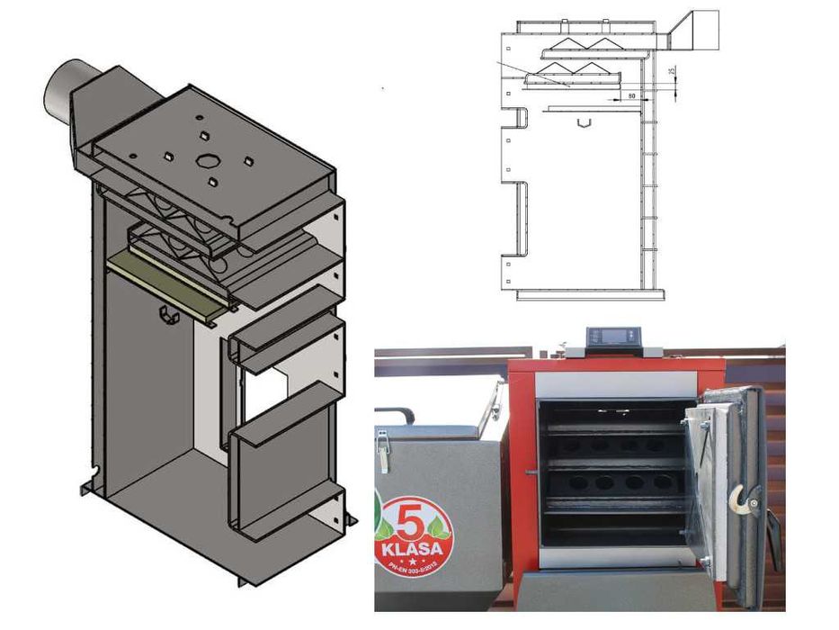 Kocioł 20kW z podajnikiem na ekogroszek kotły piec 180m Pleszew 5klasa