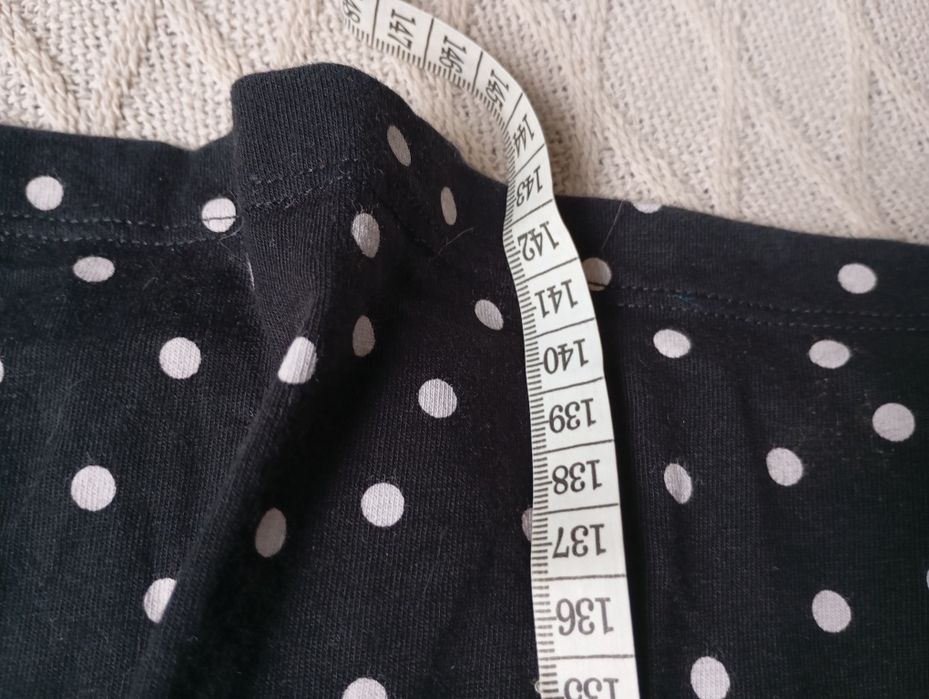 ASOS 42r długa czarna elegancka sukienka w groszki maxi bawełniana