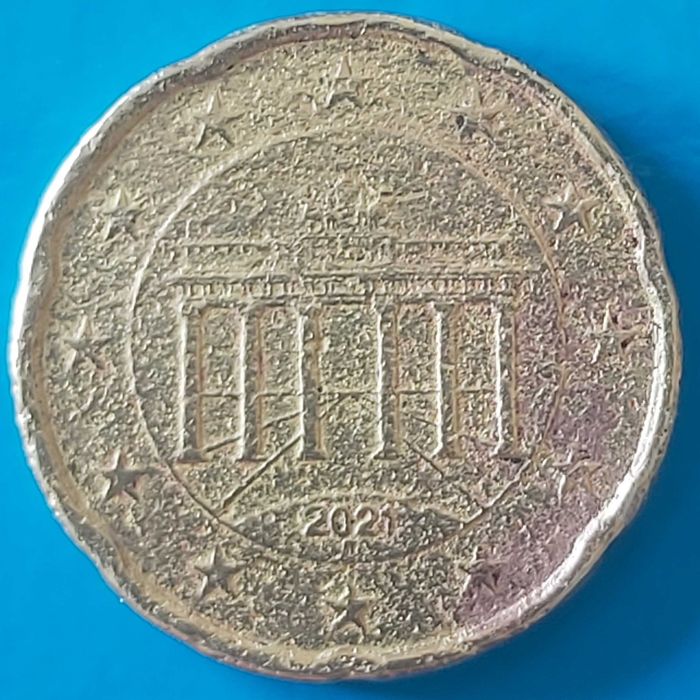 20 Cêntimos de 2021 Letra J da Alemanha
