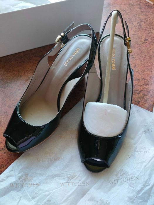 Buty skórzane, lak.czarne, roz.37,5, marki Wittchen!