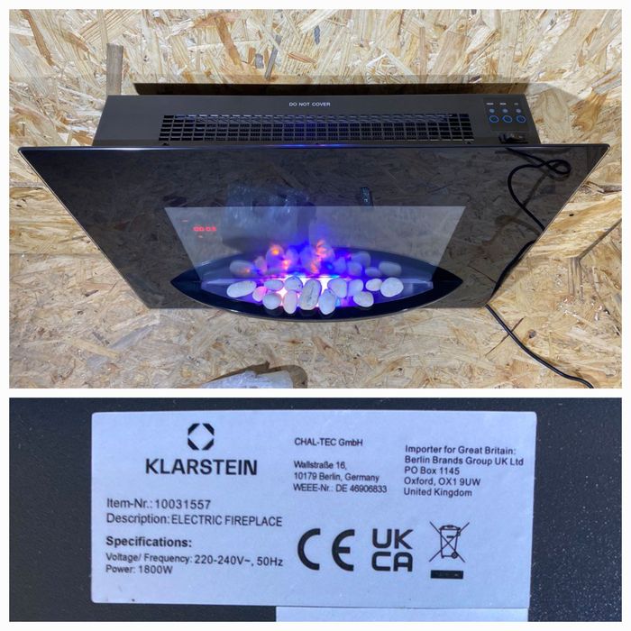 Електрокамін Klarstein привезений з Німеччини Электрокамин из Германии
