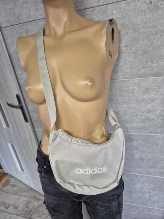 Torebka sportowa na ramię beżowa Adidas
