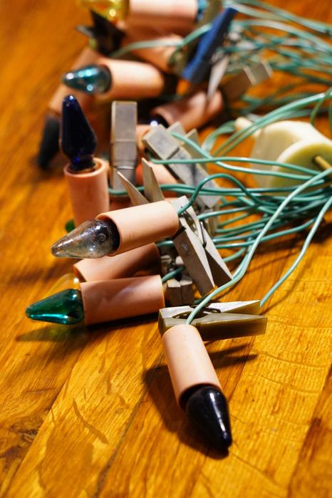 Капельки с прищепками лампочки гирлянда новогодняя