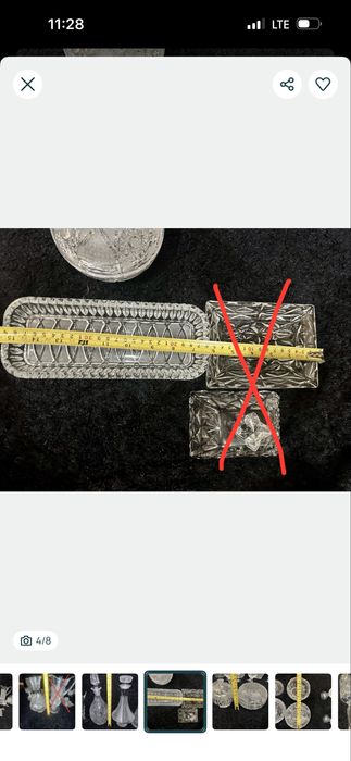 Ваза графин кувшин  рюмки конфетница резной хрусталь Чехия