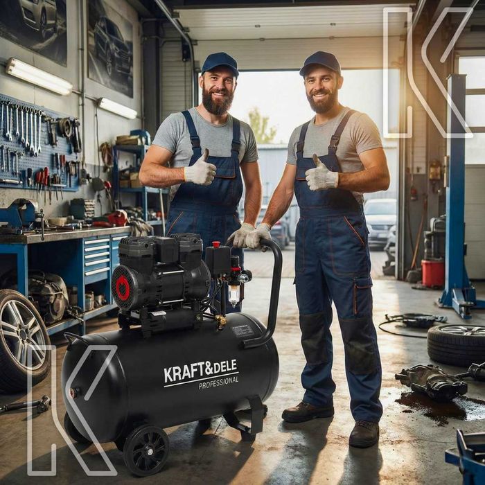 Kompresor Sprężarka Bezolejowy 50l Cichy ZESTAW Pneumatyczny 230V