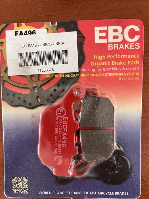 Pastilhas travao EBC FA496