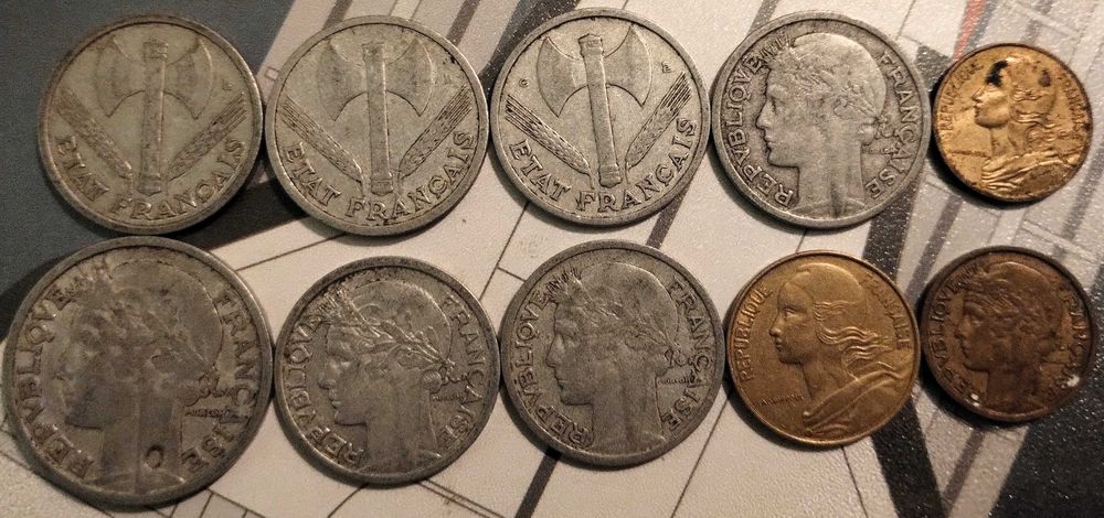 Lote 10 Moedas França Antigas Colecção