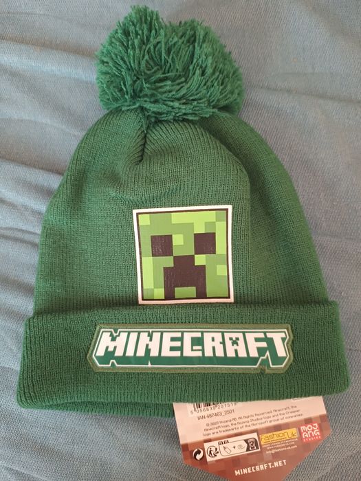 Nowa czapka zimowa z pomponem Minecraft rozmiar 52