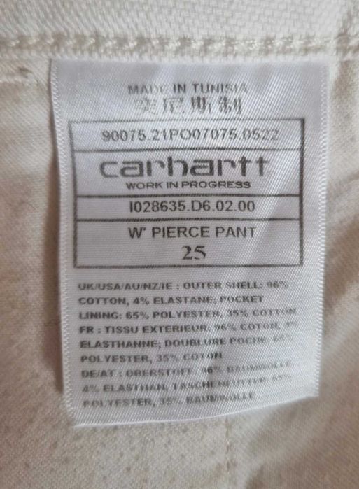 Białe spodnie Carhartt roz. XS/S (25US)