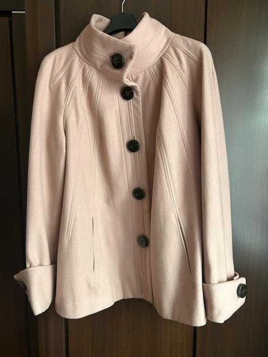 Kurtka Budrysówka Zara Basic - XL (42) - Wełna - Pudrowy Róż