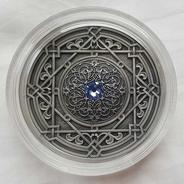 3 Oz. / тираж 500 шт. / MORESQUE Mandala Art  / Серебро Монета Мандала
