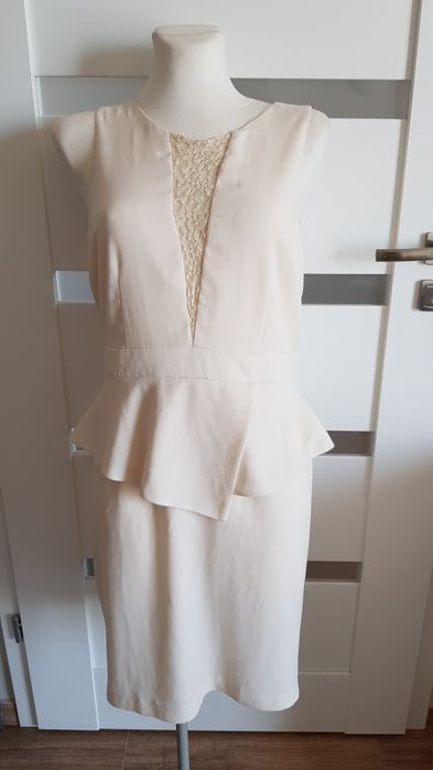 Forever 21 sukienka  kremowa r 40