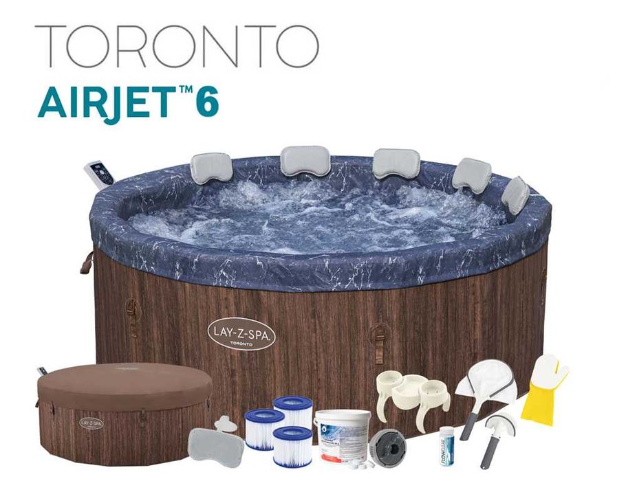 Wanna SPA dmuchana 190 x 70 cm - 6 os. Bestway TORONTO nr 6001W - zestaw