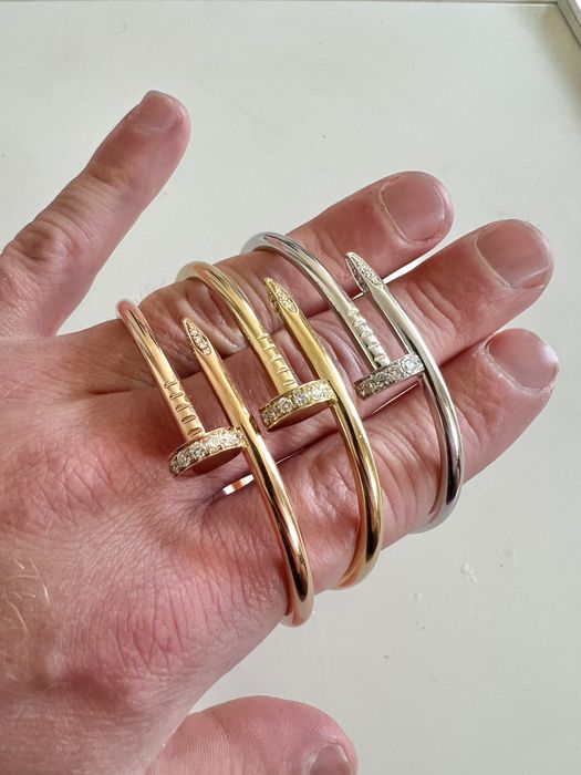 Золотой браслет Гвоздь 750 проба , бриллианты. В наличии!