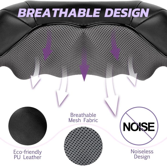 Masażer SHIATSU do ciała karku, pleców i szyi z regulacją mocy grzanie