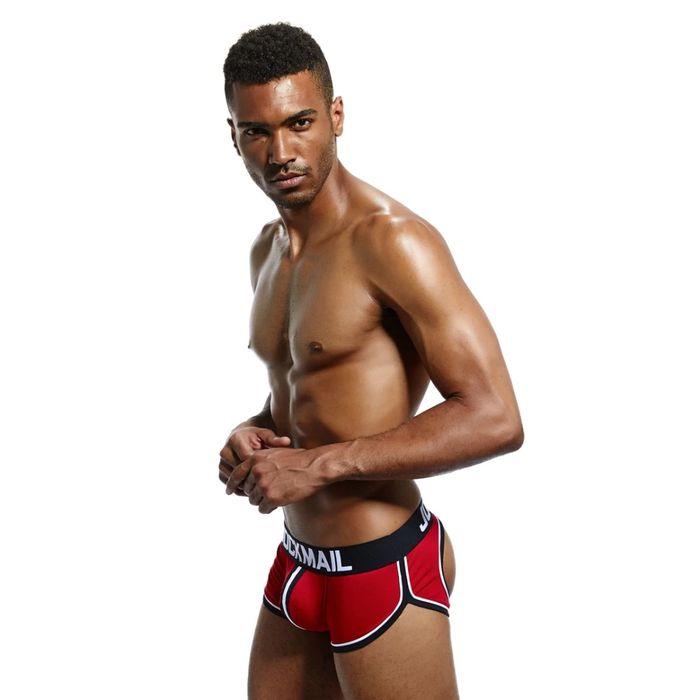 Mocno zabudowane jockstrapy z przodu a z tyłu goła pupa JOCKMAIL - M
