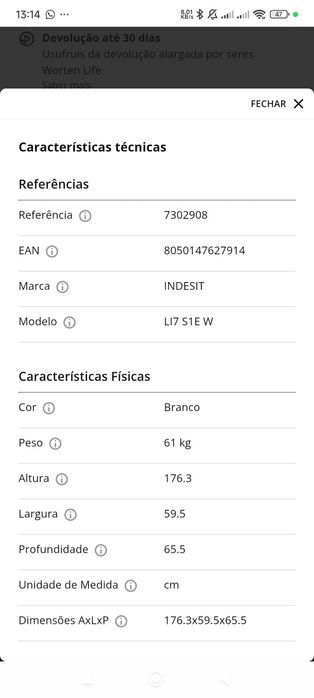Frigorífico Indesit