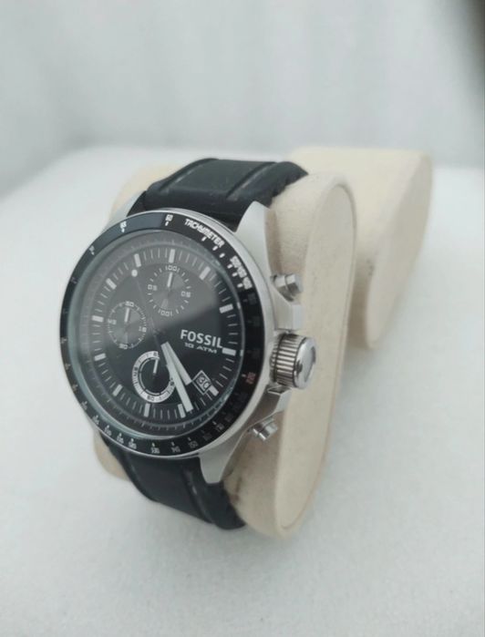 fossil chronograph - original - 10 atm - com bracelete de silicone