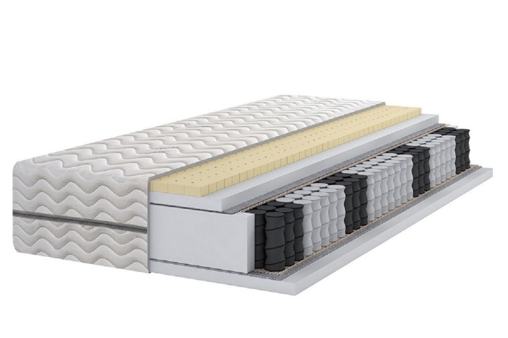 Materac Pocket 7 stref Lateks 160x200 H2/H2 19 Q