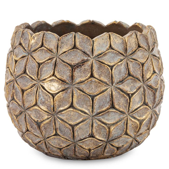Donica Osłonka betonowa złota Ø 22x18,5 cm 161124