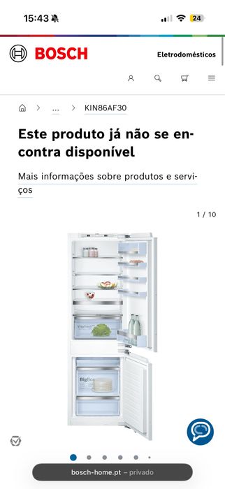 Frigorifico Bosch KIN86AF30 para peças