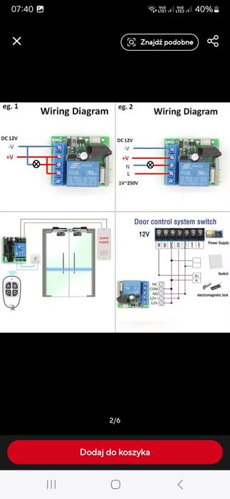 Uniwersalny bezprzewodowy przełącznik  433MHZ