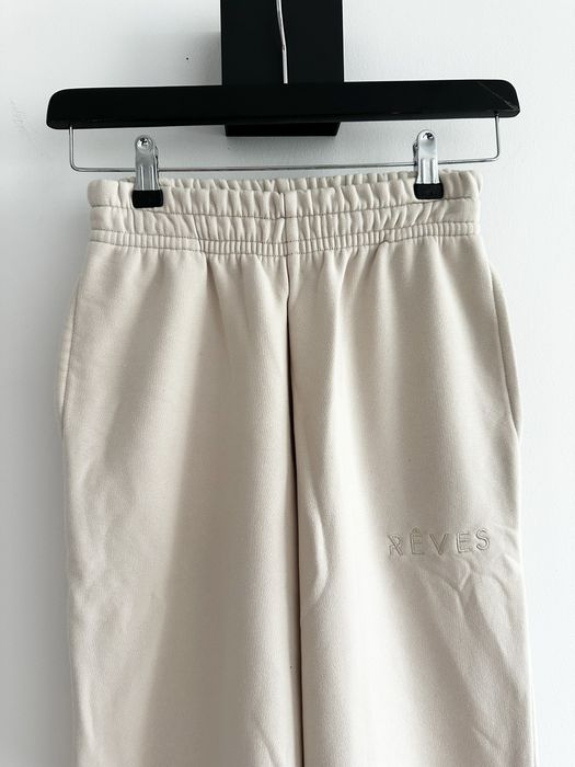 Spodnie dresowe dres Reves baggy Vanilla beżowe