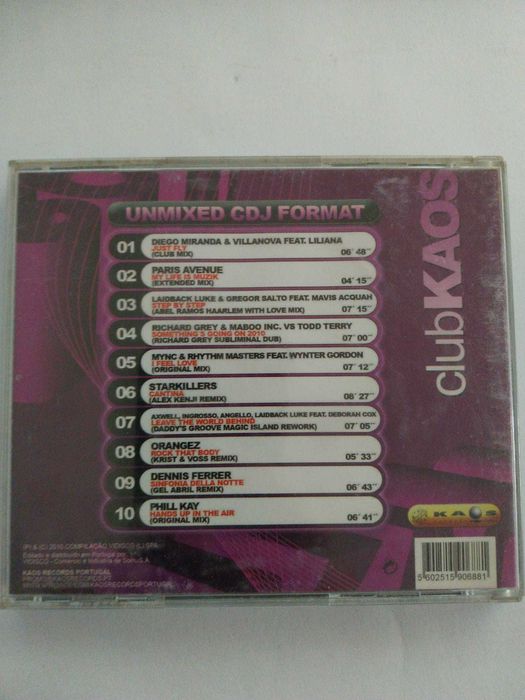 CD "Club Kaos" Unmixed CDJ Format