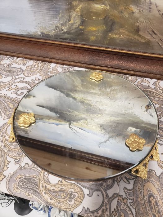 centro mesa/fruteira dourado