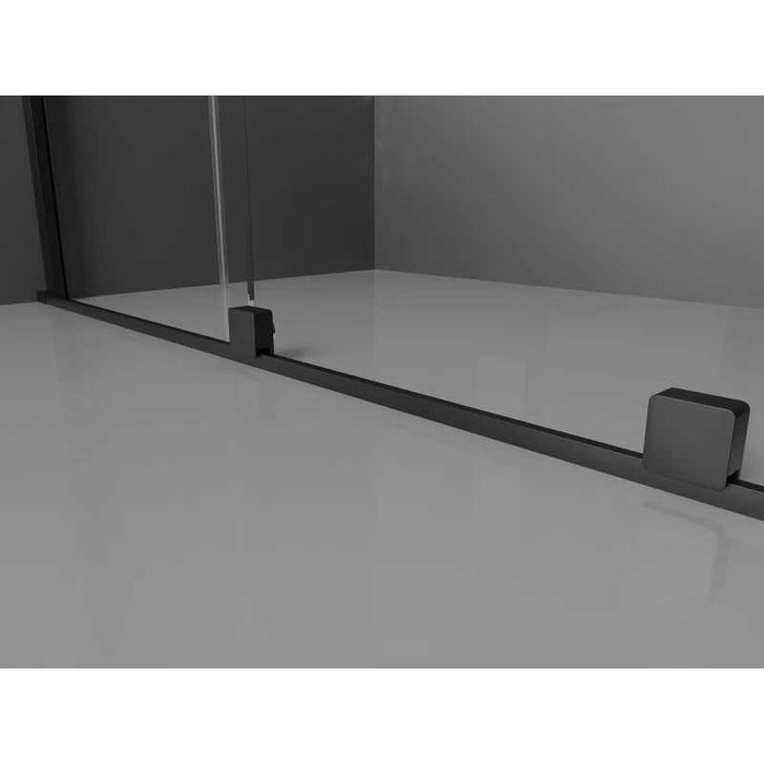 Mexen Velar drzwi prysznicowe rozsuwane 140 cm, transparent, czarne