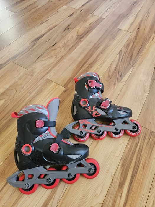 Patins em Linha Oxelo Ajustáveis Criança 30-32 + PROTEÇÕES