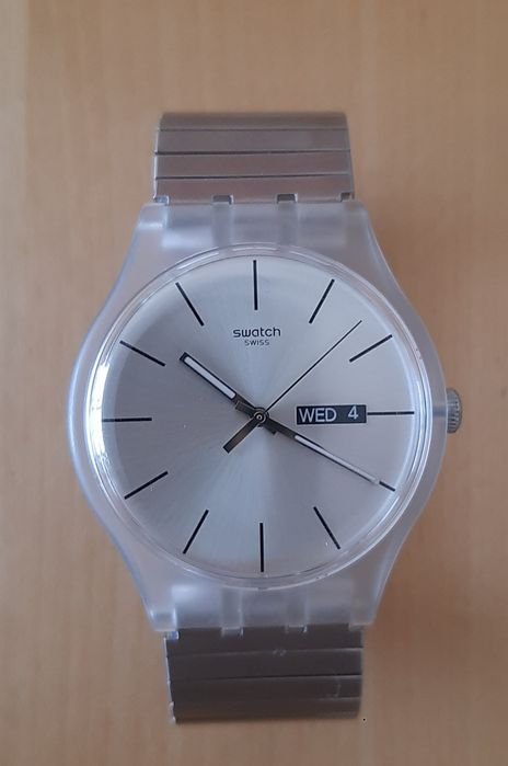 Relógio Swatch de coleção Resolution prateado (SUOK700B)