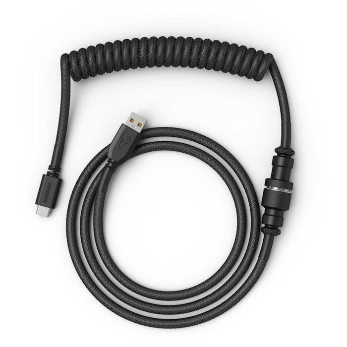 Cabo Coiled Glorious USB para teclado mecânico preto novo e selado