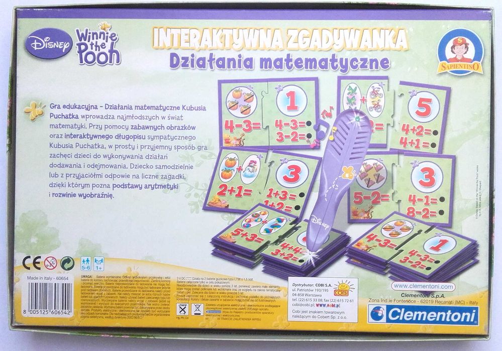 Kubuś Puchatek Interaktywna Zgadywanka matematyka przedszkole Disney