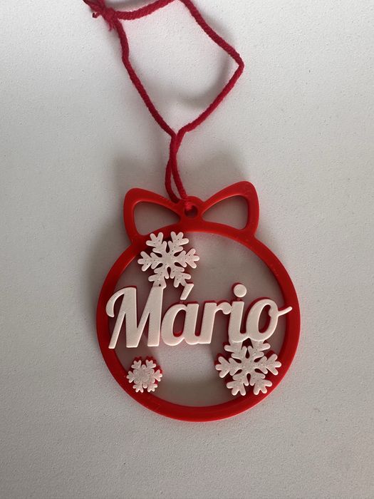 Decoração de Natal com nome personalizável
