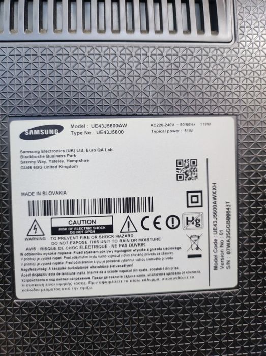 Samsung UE43J5600 (części)