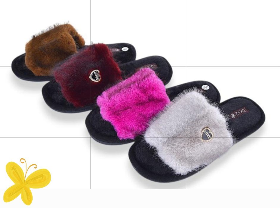 Хутряні жіночі капці