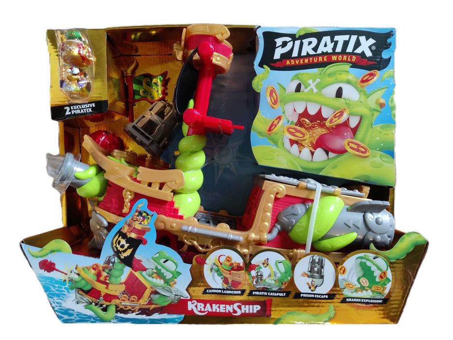NOWY PIRATIX Kraken Ship Wielki Statek Piracki Krakena z wyrzutnią ORYGINAŁ