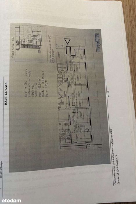 Lokal  usługowy magazyn Dywity 109.90m2