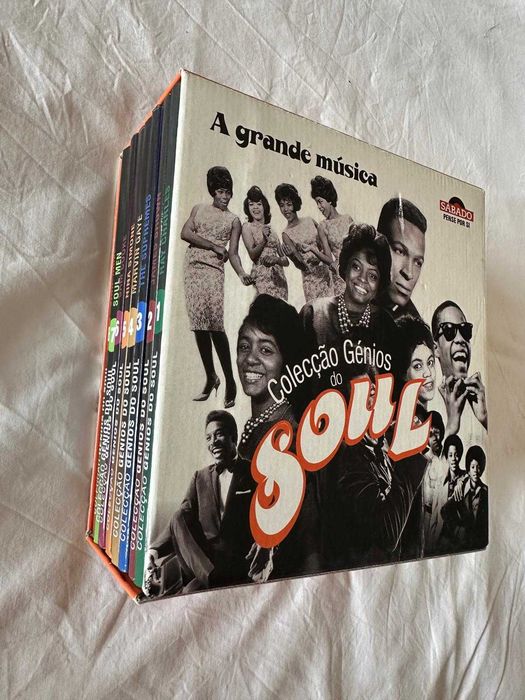 Colecção Génios do Soul  Box 8 Livros + CD NOVA
