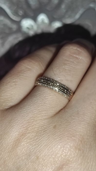 Укрзолото каблучка доріжка з діамантами  0,2 ct золото 585