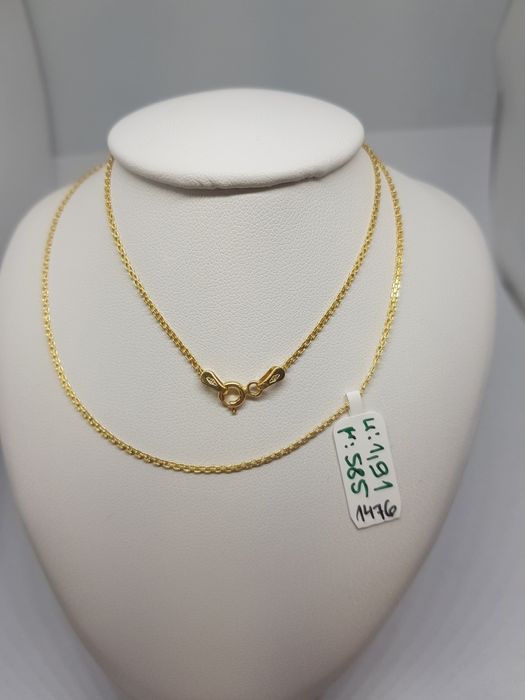 Złoty łańcuszek splot Bismarck złoto 585 Długość 45cm