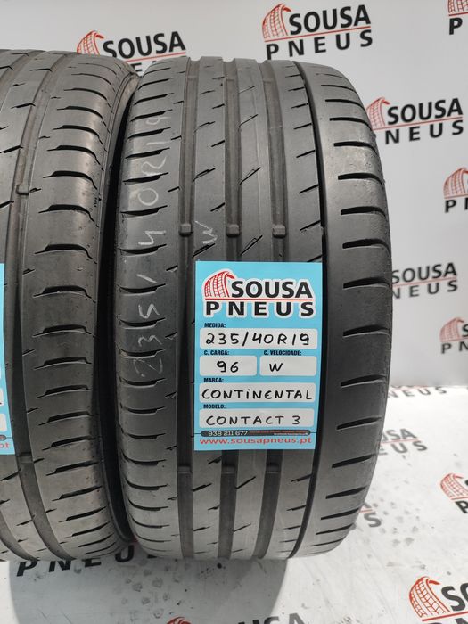 2 pneus semi novos 235-40R19 Continental - Oferta dos Portes