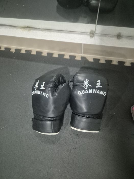 Suporte de chão e saco de boxe