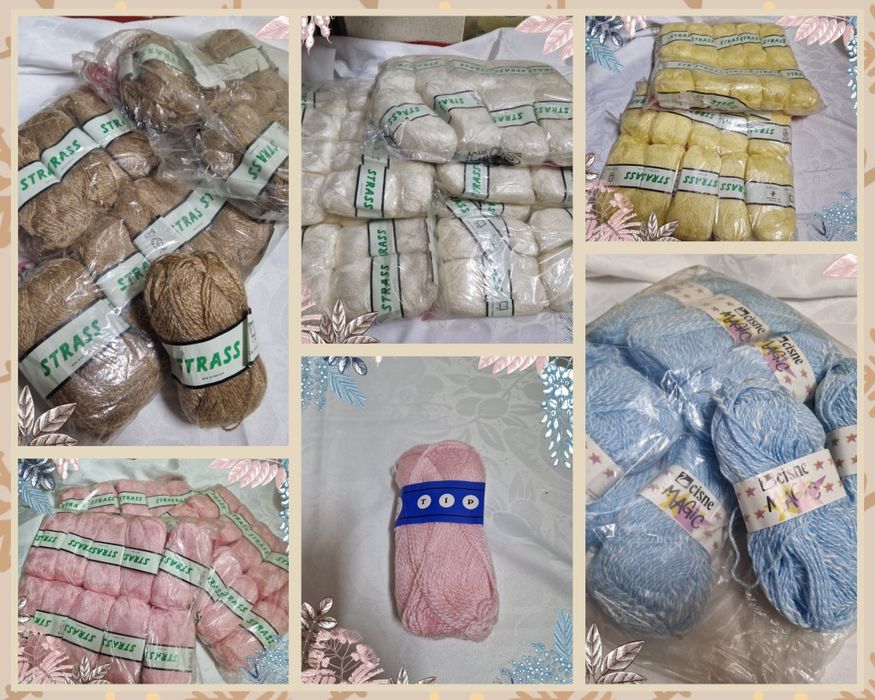 Lãs em novelo e em meadas