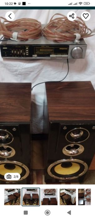 Колонки с усилителем и проводами б/у.