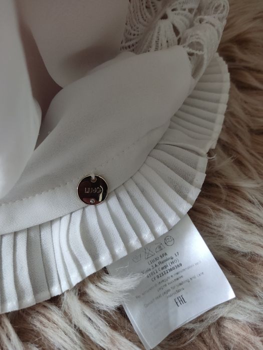 Bluzka damska koszulka Liu jo M L oversize koronka