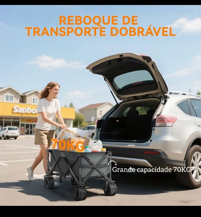 Carrinho de transporte dobrável